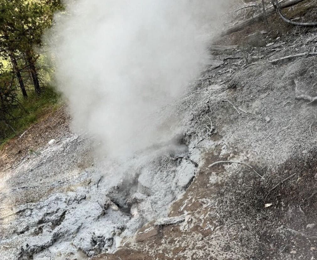 New hyrdrothermal feature in Yellowstone National Park.